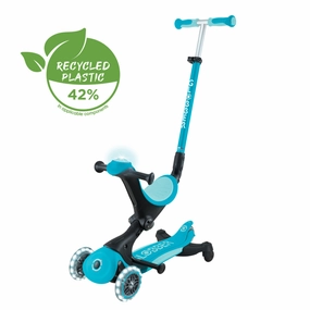Globber Go Up Deluxe Lights 360  - Aqua (15M - 9Y )