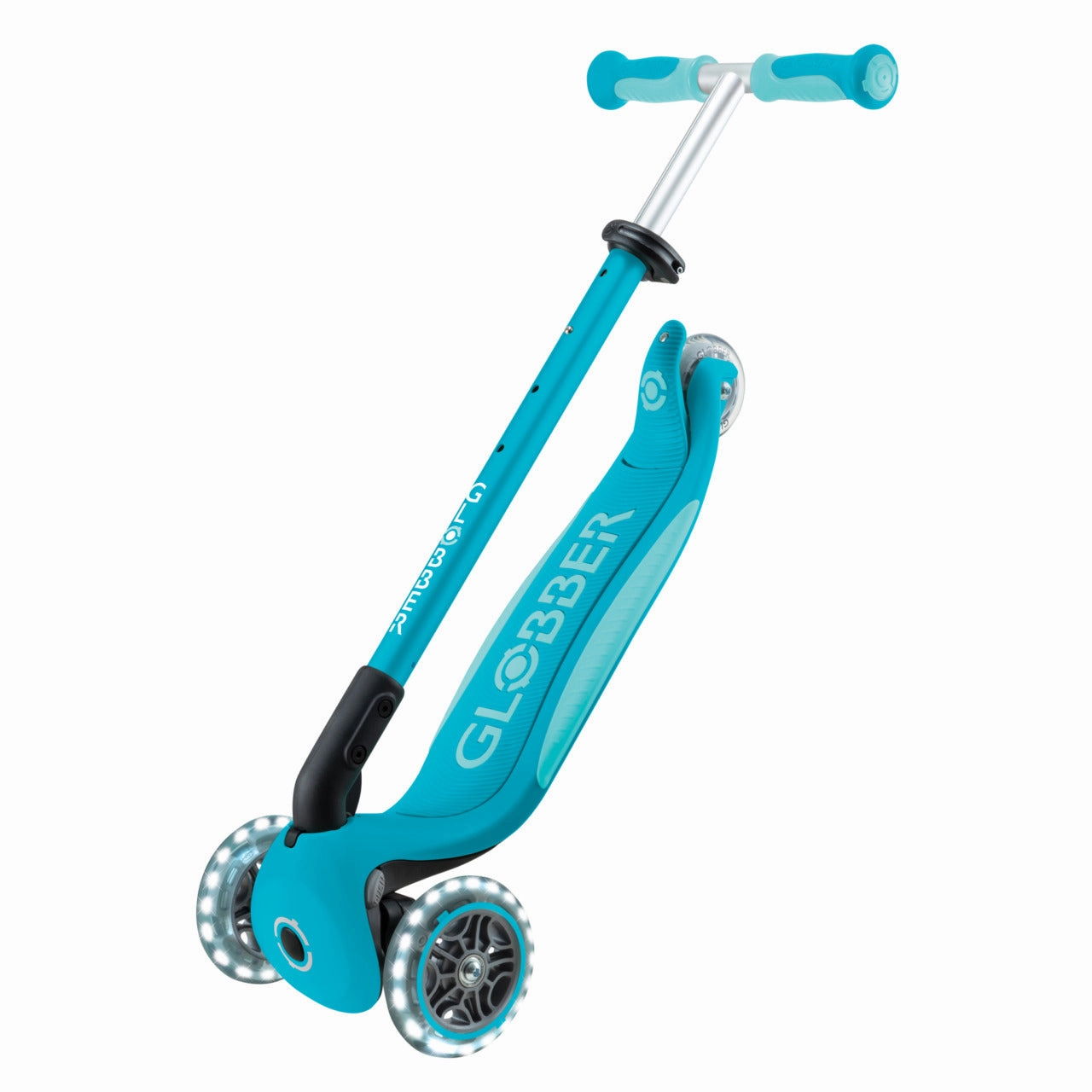 Globber Go Up Deluxe Lights 360  - Aqua (15M - 9Y )