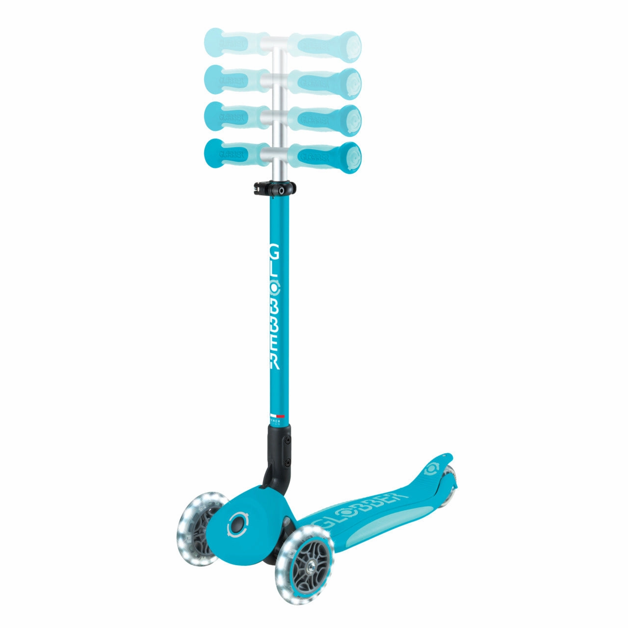 Globber Go Up Deluxe Lights 360  - Aqua (15M - 9Y )