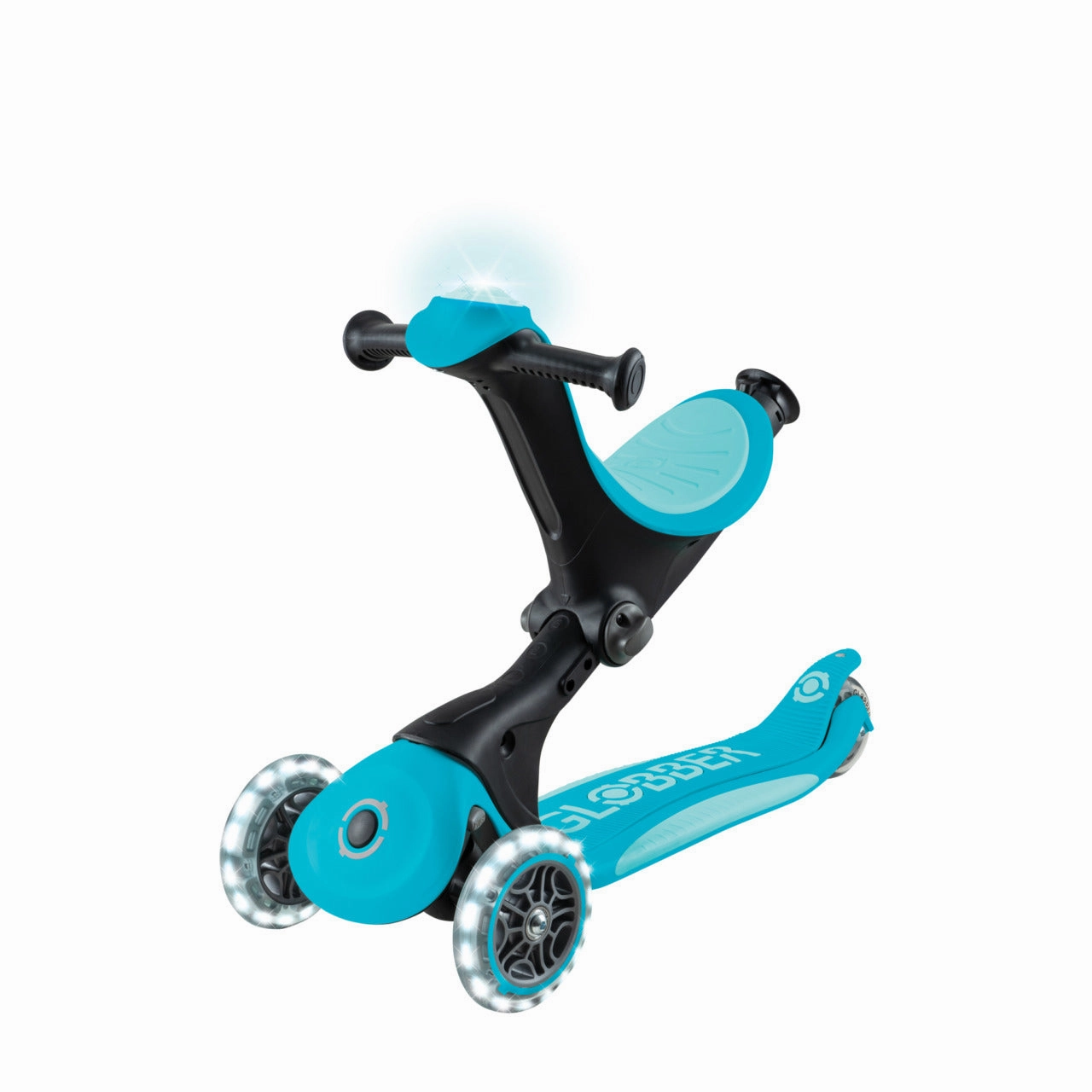 Globber Go Up Deluxe Lights 360  - Aqua (15M - 9Y )