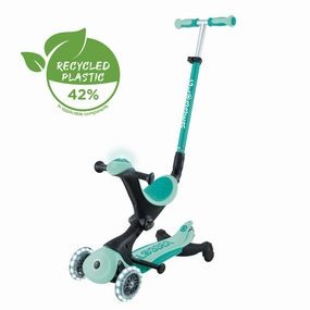 Globber Go Up Deluxe Lights 360  - Mint / Pistachio (15M - 9Y )