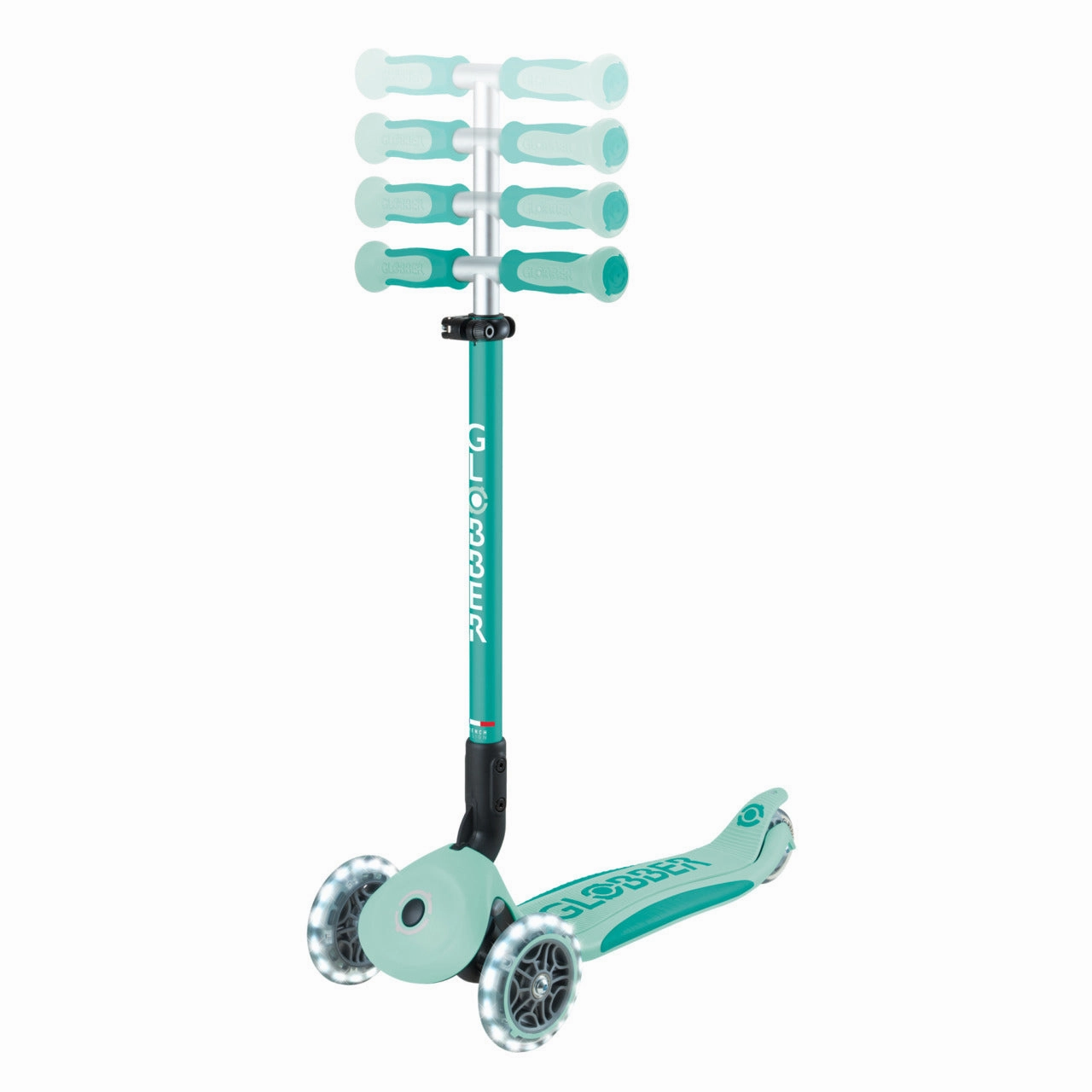 Globber Go Up Deluxe Lights 360  - Mint / Pistachio (15M - 9Y )