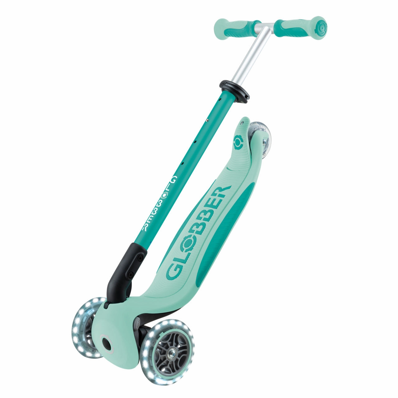 Globber Go Up Deluxe Lights 360  - Mint / Pistachio (15M - 9Y )