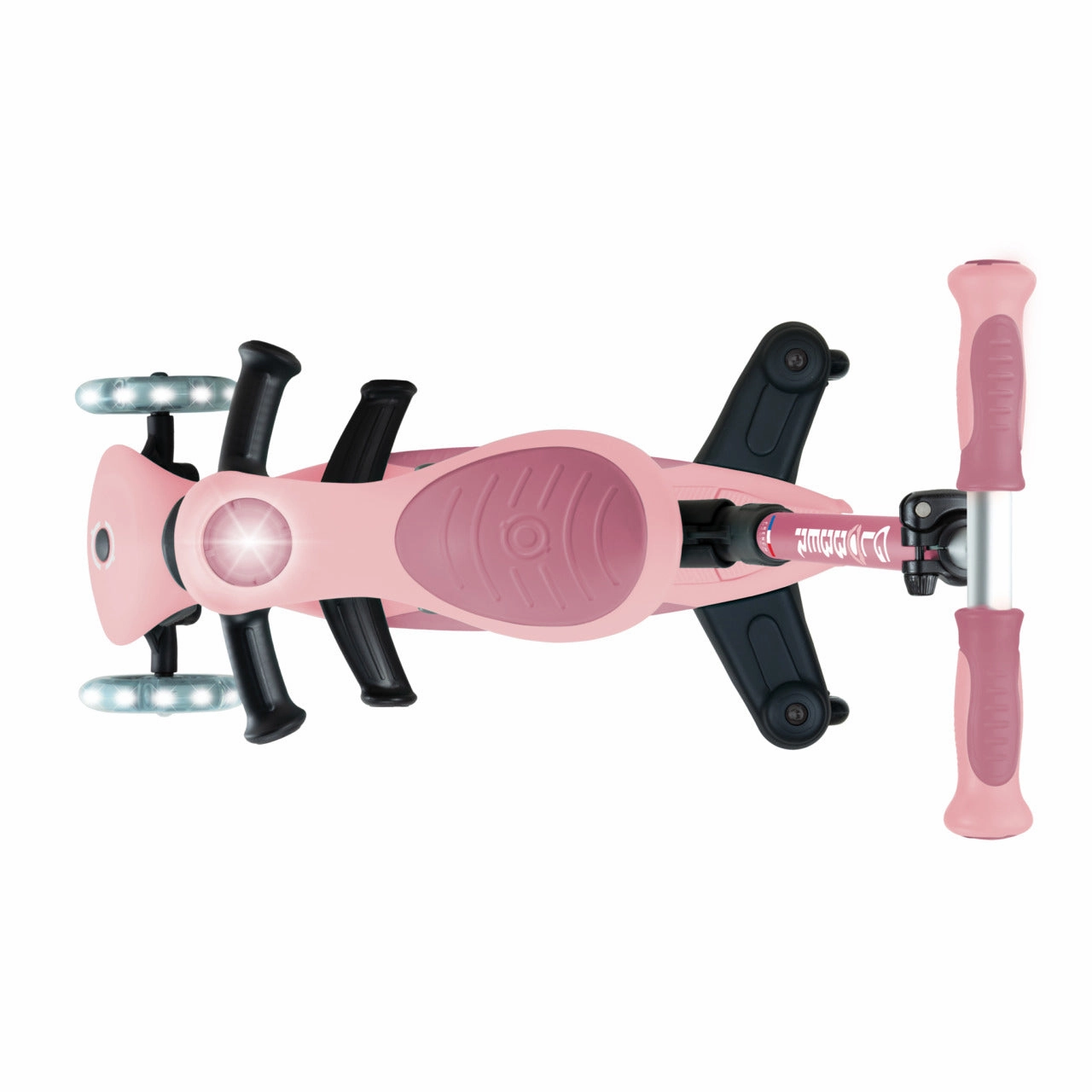 Globber Go Up Deluxe Lights 360  - Pastel Pink / Deep Pastel Pink (15M - 9Y )