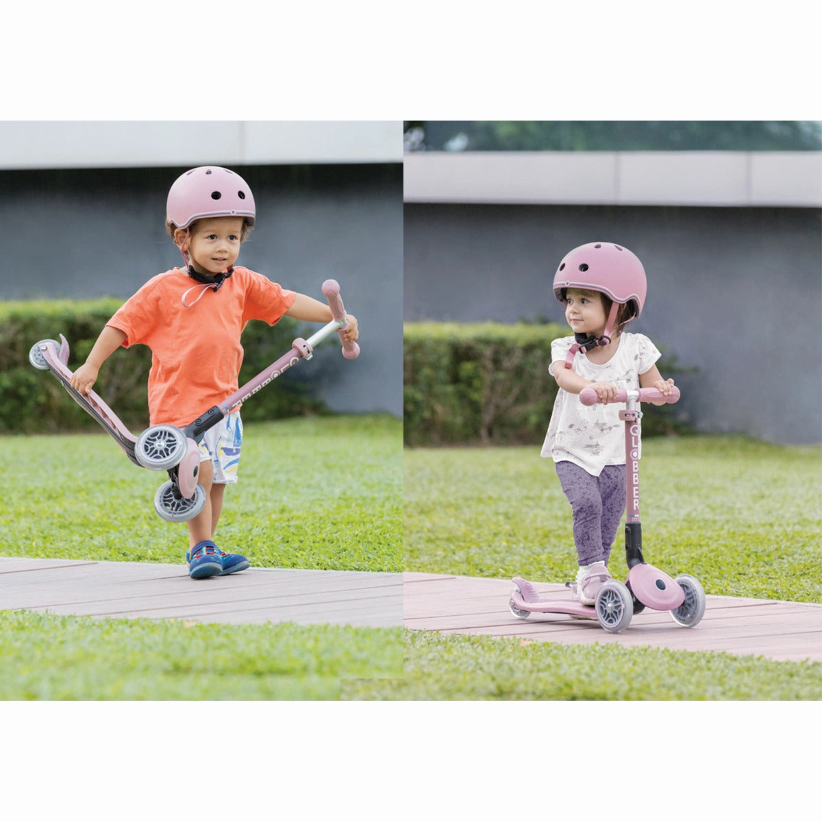 Globber Junior Foldable Lights Ecologic  - Berry () (2Y )