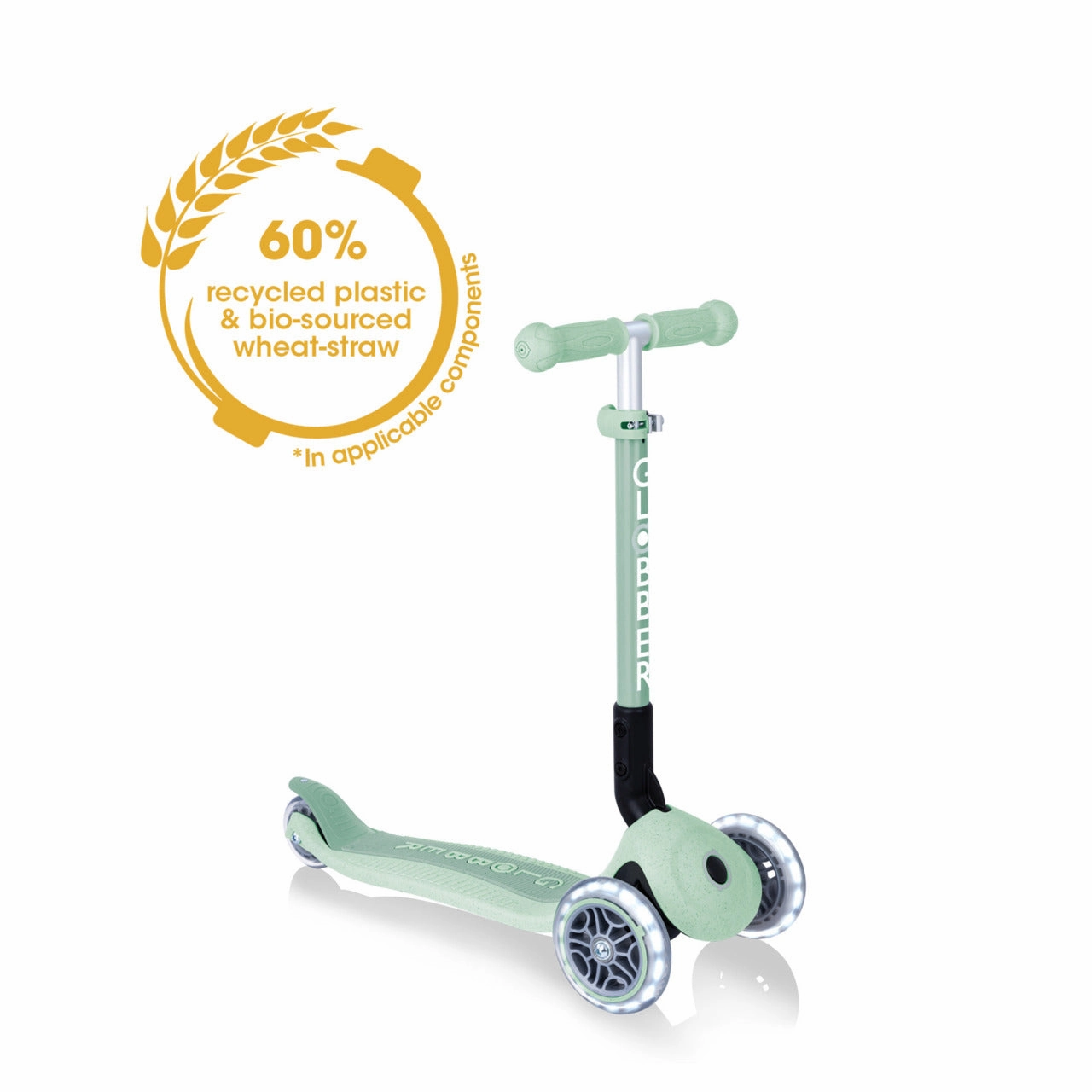 Globber Junior Foldable Lights Ecologic  - Pistachio () (2Y )