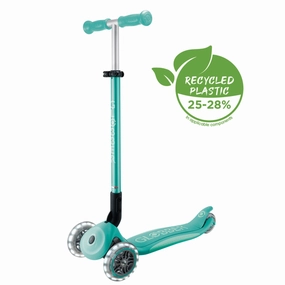Globber Primo Foldable Plus Lights V2  - Dark Mint / Mint (3 - 9Y )
