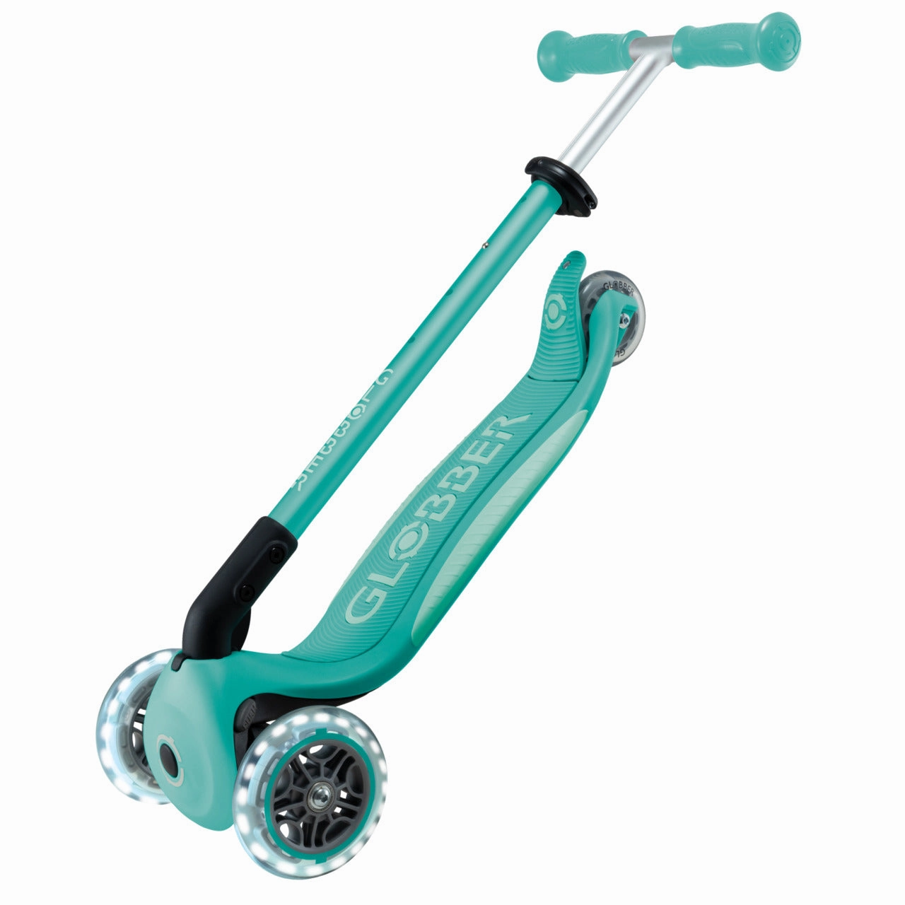 Globber Primo Foldable Plus Lights V2  - Dark Mint / Mint (3 - 9Y )