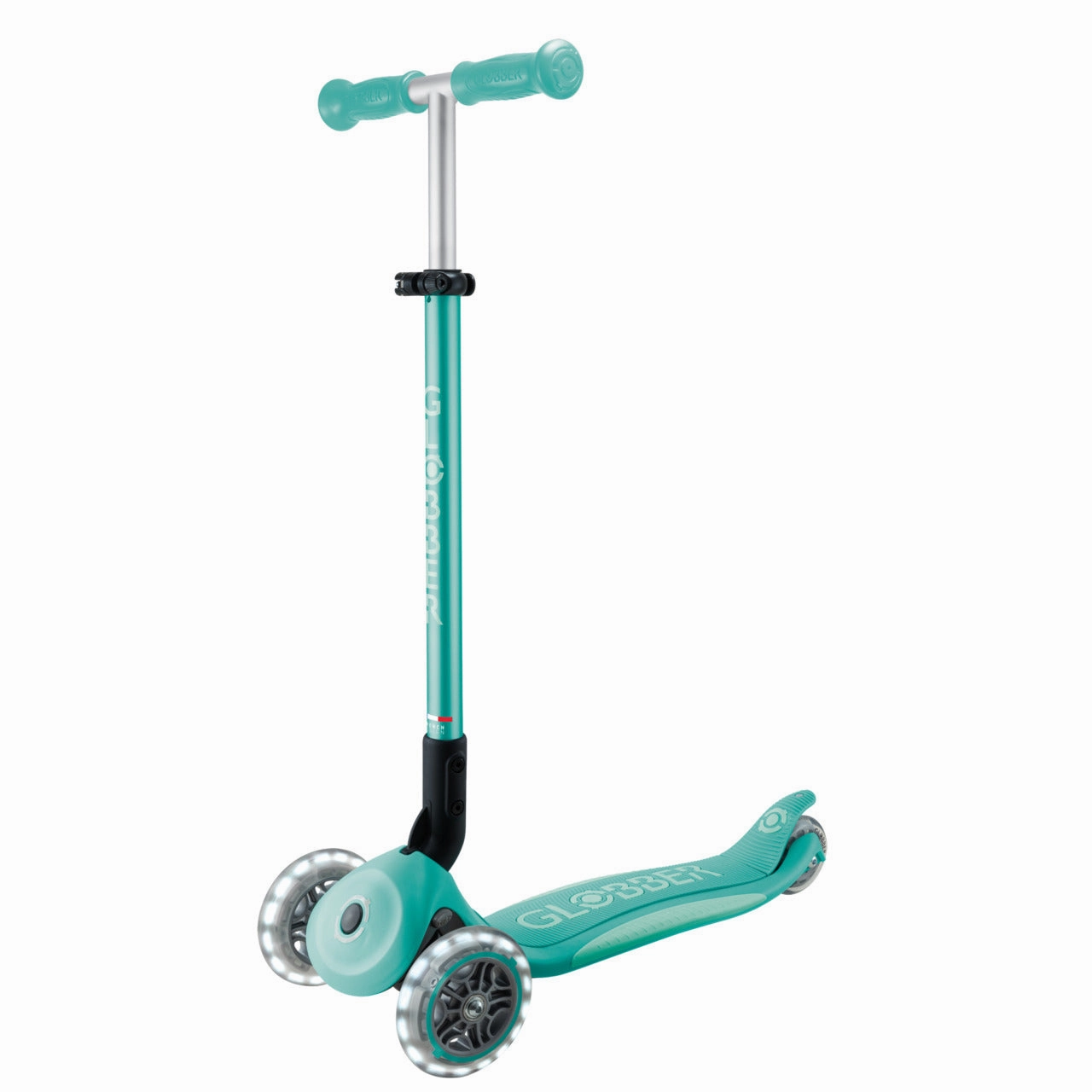 Globber Primo Foldable Plus Lights V2  - Dark Mint / Mint (3 - 9Y )