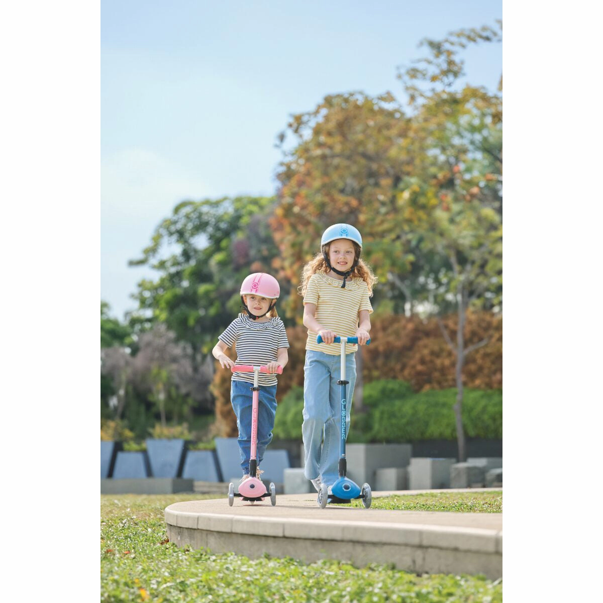 Globber Primo Foldable Plus Lights V2  - Dark Mint / Mint (3 - 9Y )