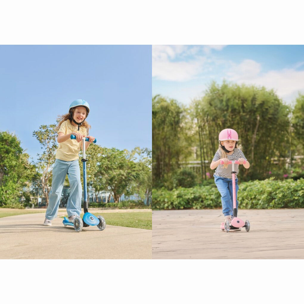 Globber Primo Foldable Plus Lights V2  - Dark Mint / Mint (3 - 9Y )