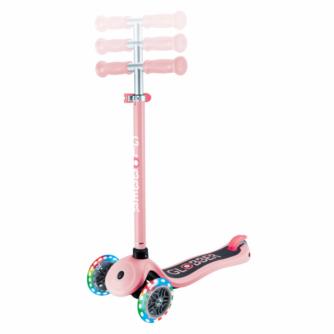 Globber Primo Lights V2  - Pastel Pink / Coral Pink (3 - 7Y )