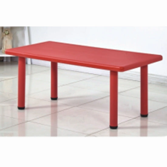GOLD Indoor Kid's Big Rectangle Plastic Table with 4 legs- Red