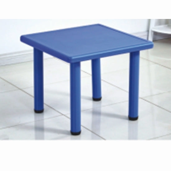 GOLD Indoor Kid's Medium Square Plastic Table with 4 legs- Blue