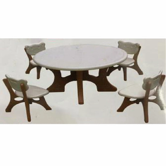 Gold Indoor Round Table and Chair set