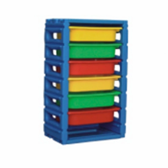 GOLD Kids Plastic Storage in Blue color with 6 Tray