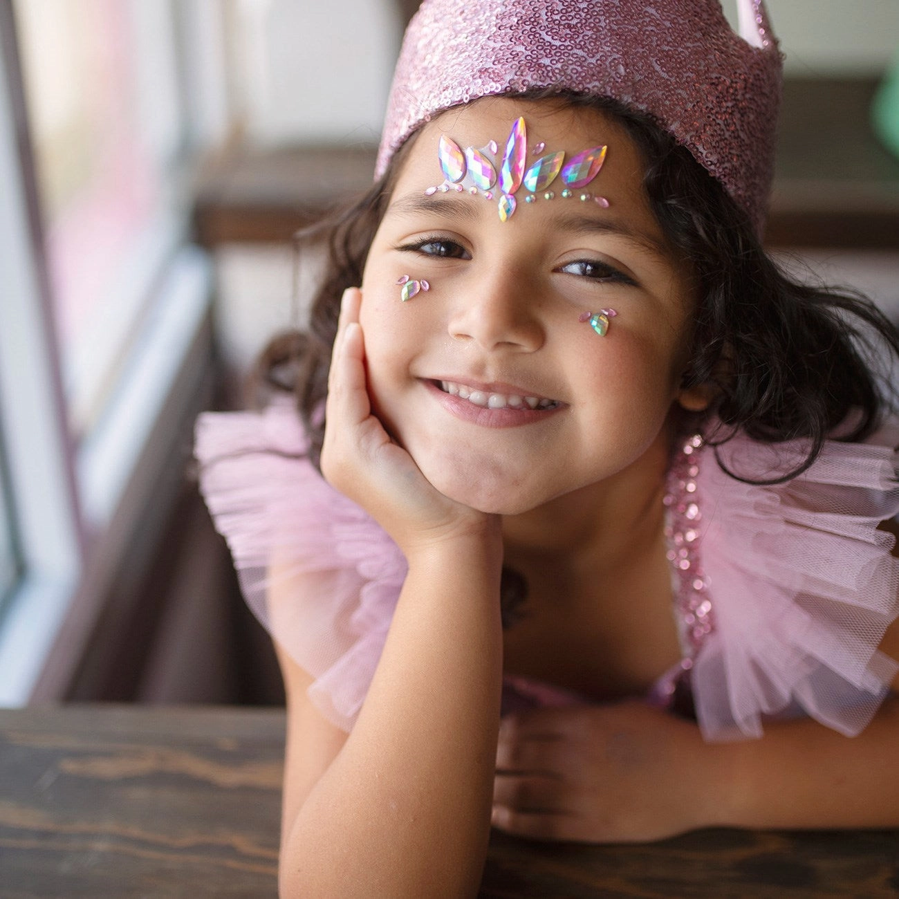 Great Pretenders Pink Face Crystals Unicorn