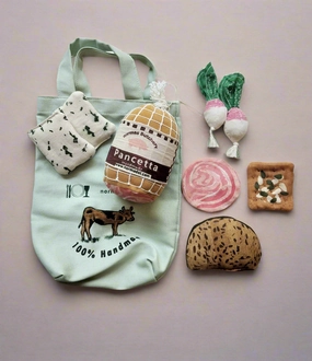 Handmade Soft Deli Play Food Set  Cotton Canvas & Velvet Pretend Food for Kids
