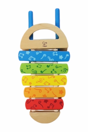 Hape Wooden Rainbow Colored Xylophone 12M