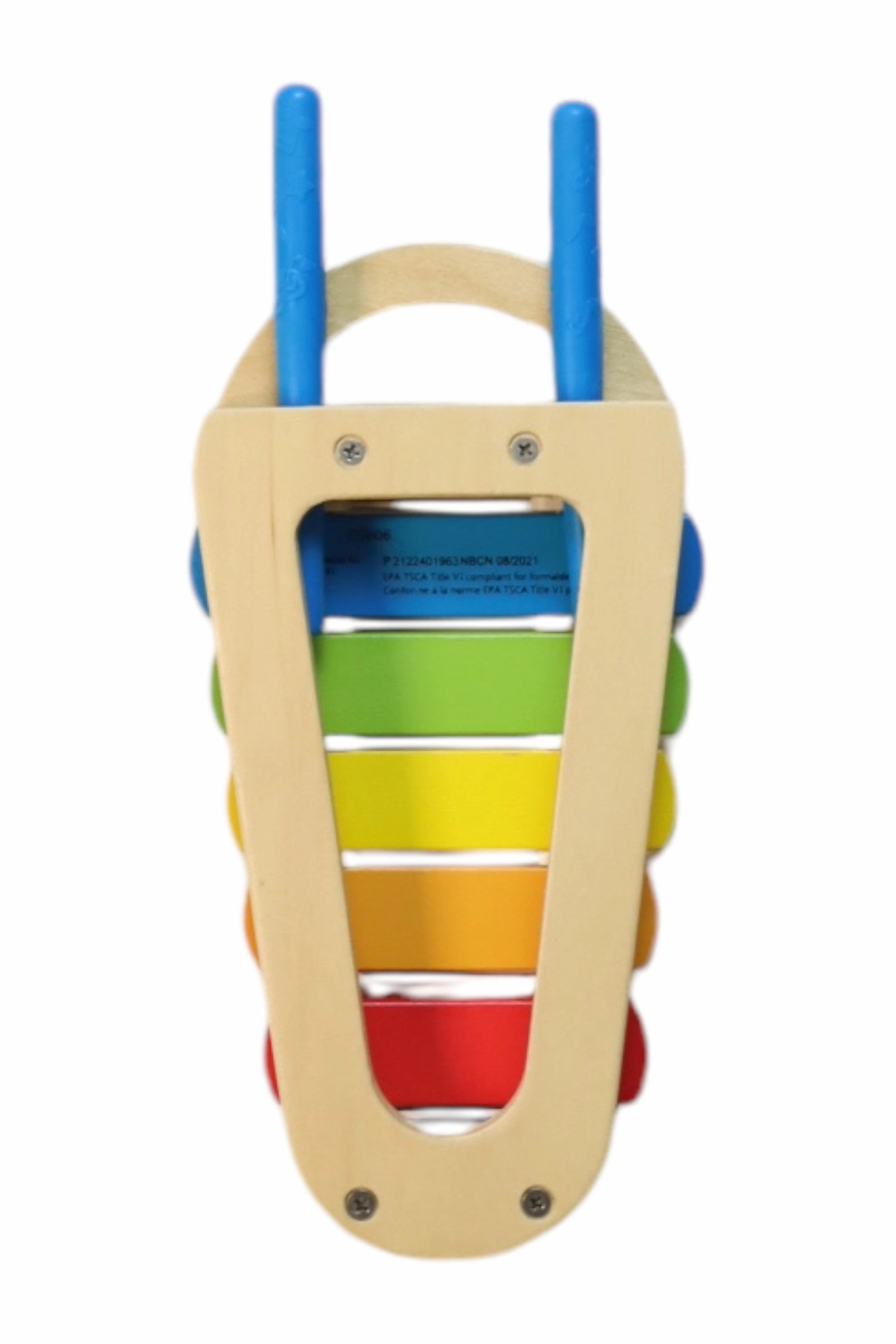 Hape Wooden Rainbow Colored Xylophone 12M