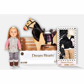 Horse Set   FREE Equestrian outfit set and FREE Soft bodied poseable girl doll - Lilybeth