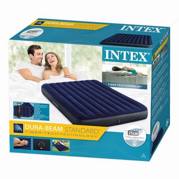 Intex DURABEAM QUEEN CLASSIC DOWNY AIRBED W/ HAND PUMP(152X203X25)