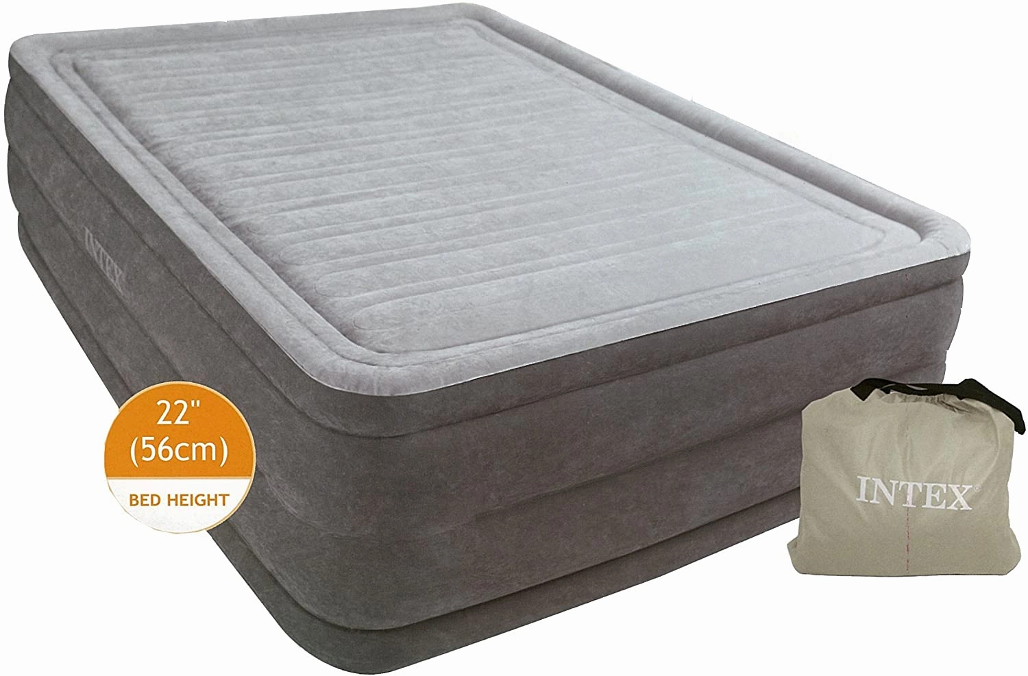 Intex DURABEAM QUEEN COMFORT PLUSH AIRBED W/E.PUMP(152x203x56)