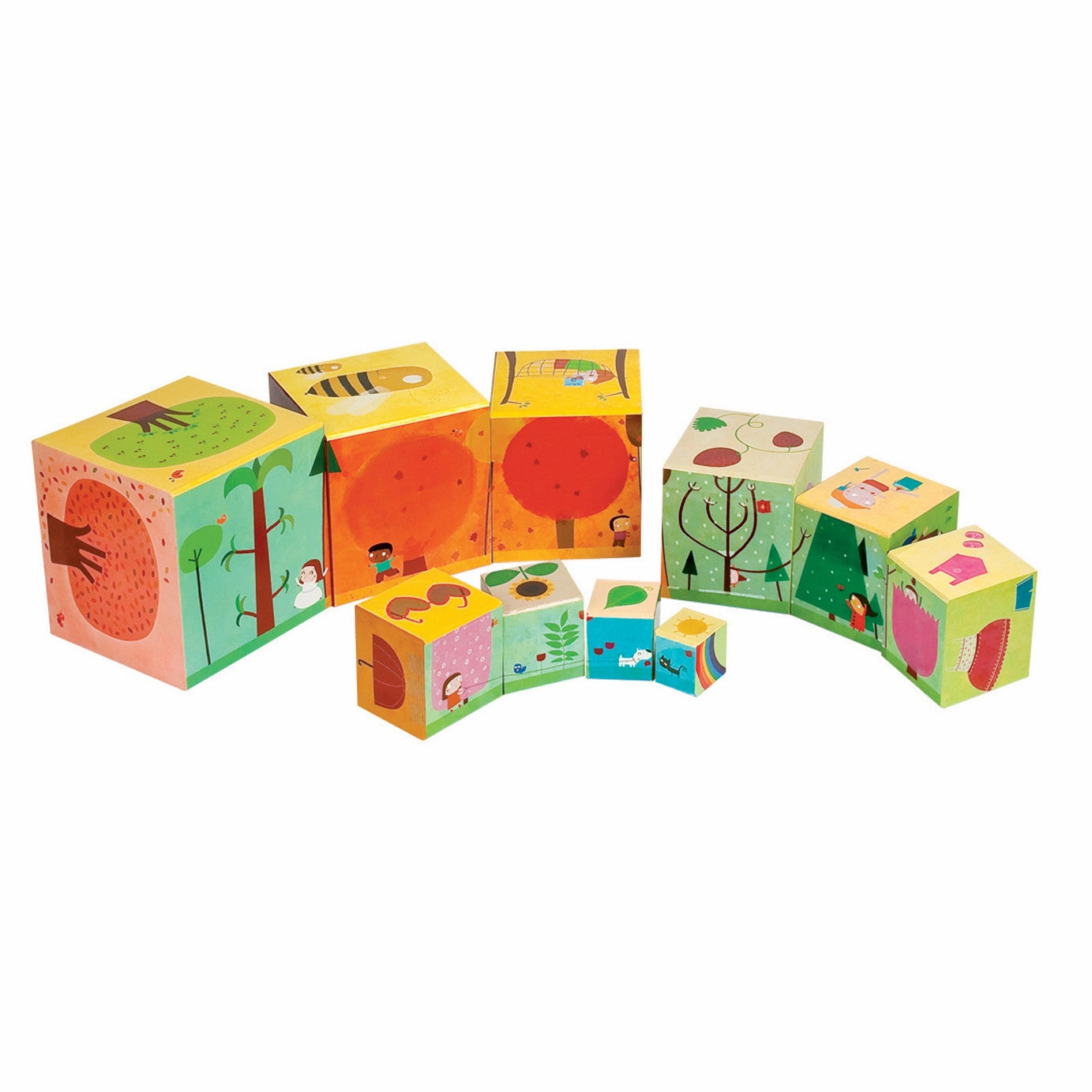 Janod 4 Seasons Square Stacking Pyramid