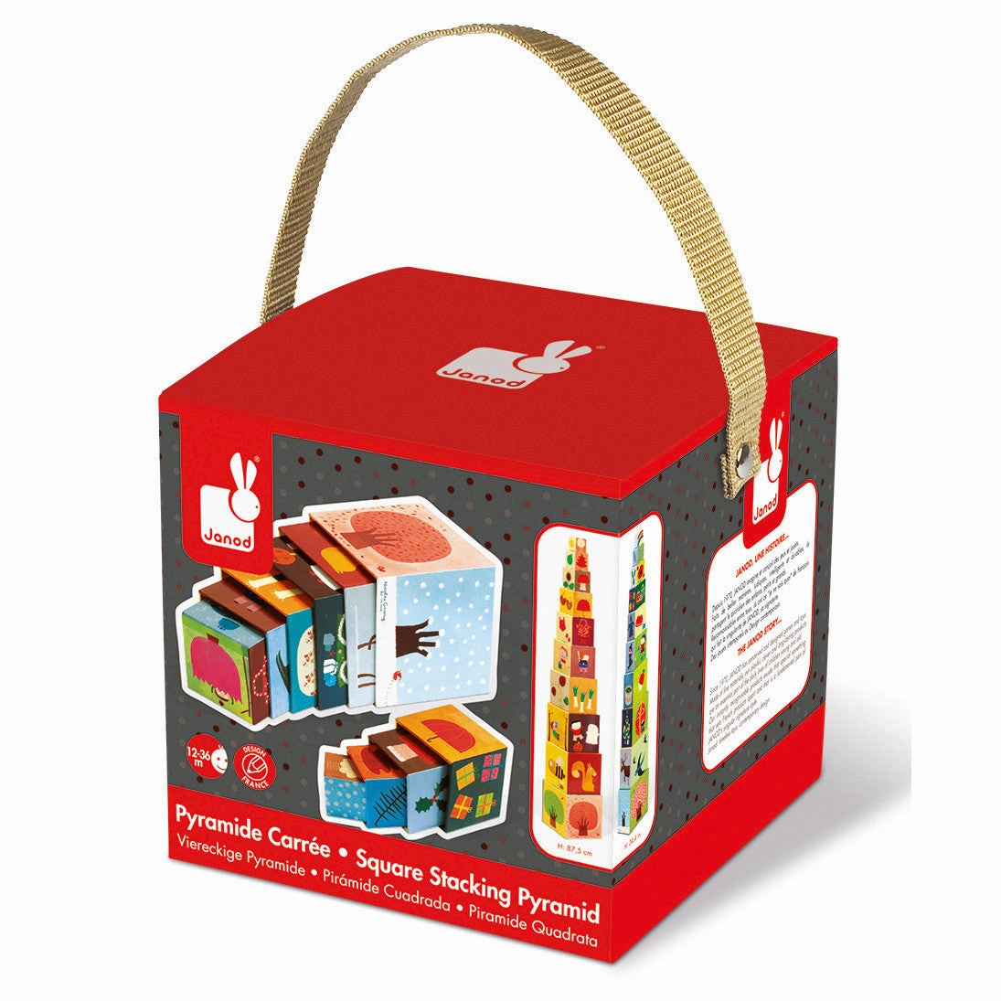 Janod 4 Seasons Square Stacking Pyramid