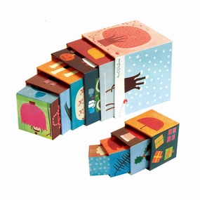 Janod 4 Seasons Square Stacking Pyramid