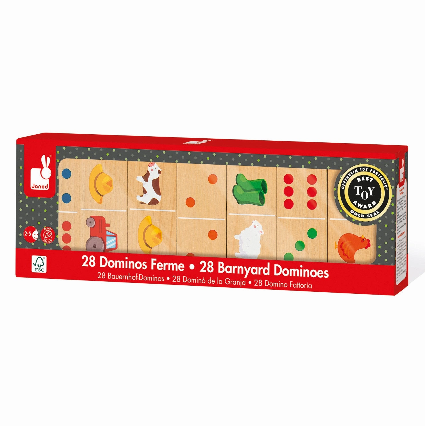 Janod Barnyard Dominoes 28 pcs