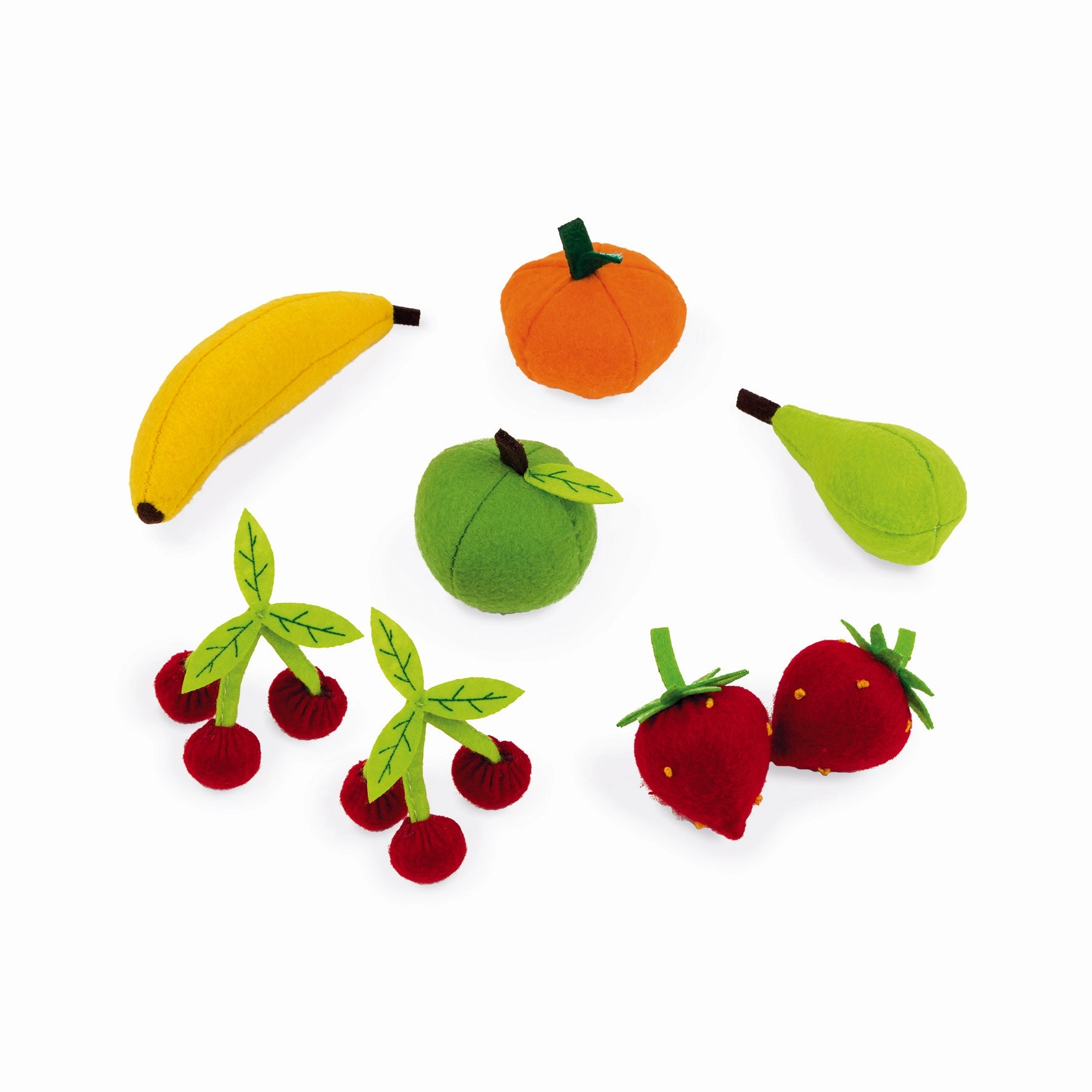 Janod Fabric Basket with 8 Fruits