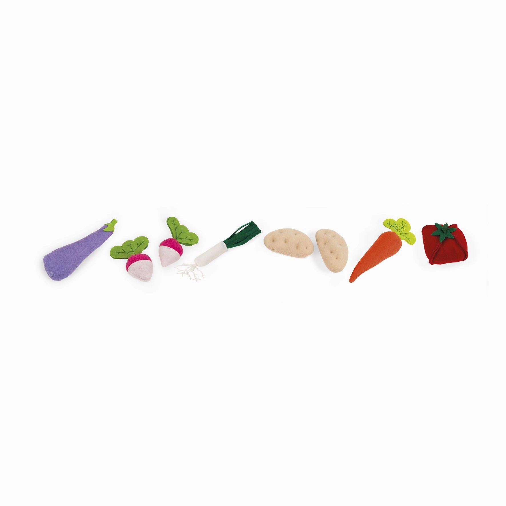 Janod Fabric Basket with 8 Vegetables
