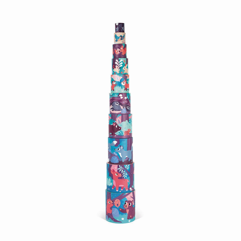 Janod Forest Animal Round Stacking Pyramid
