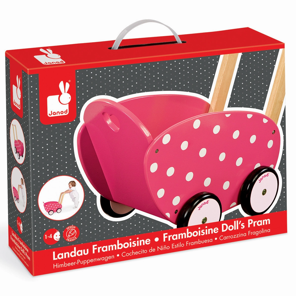 Janod Framboisine Doll's Pram