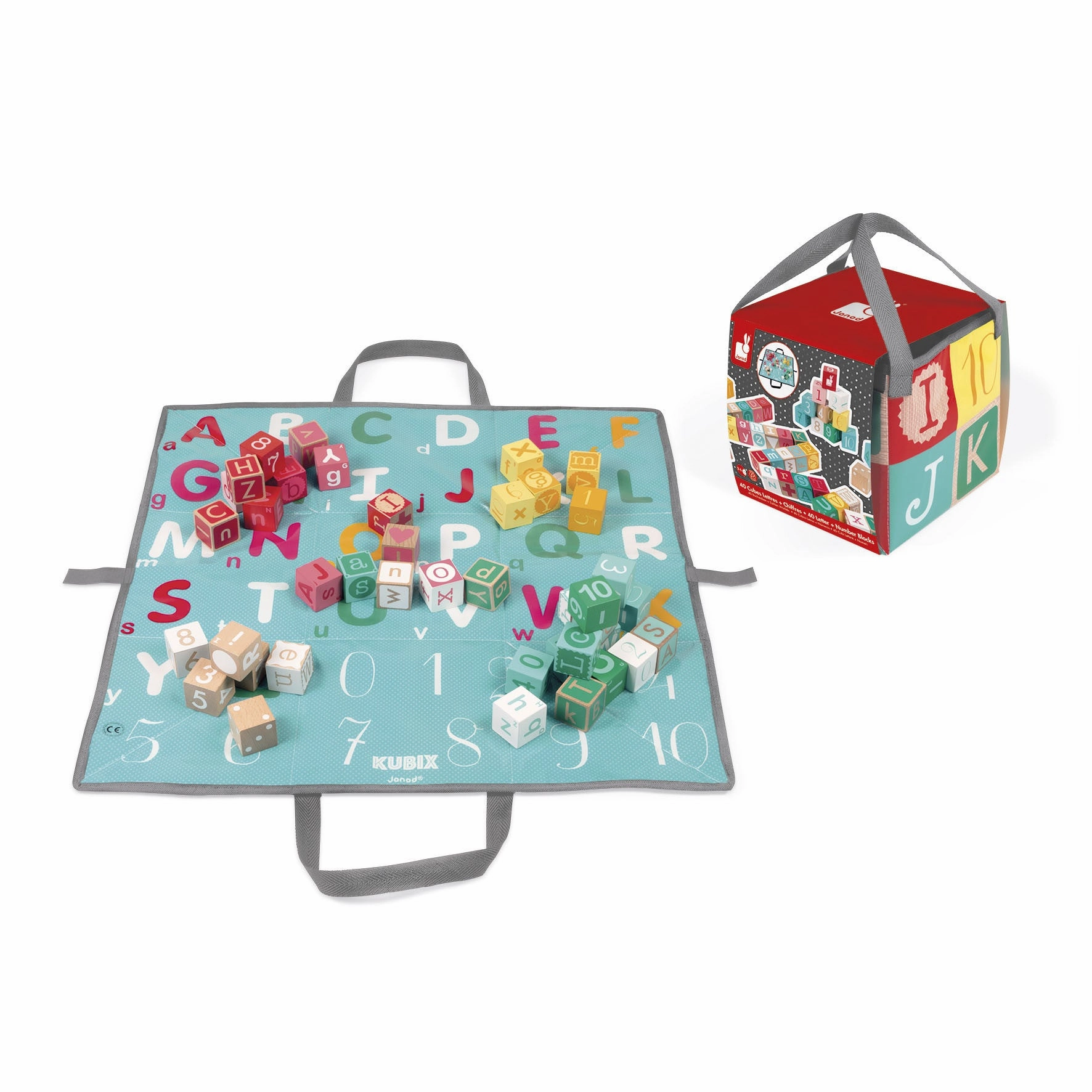 Janod Kubix 40 Letter   Number Blocks