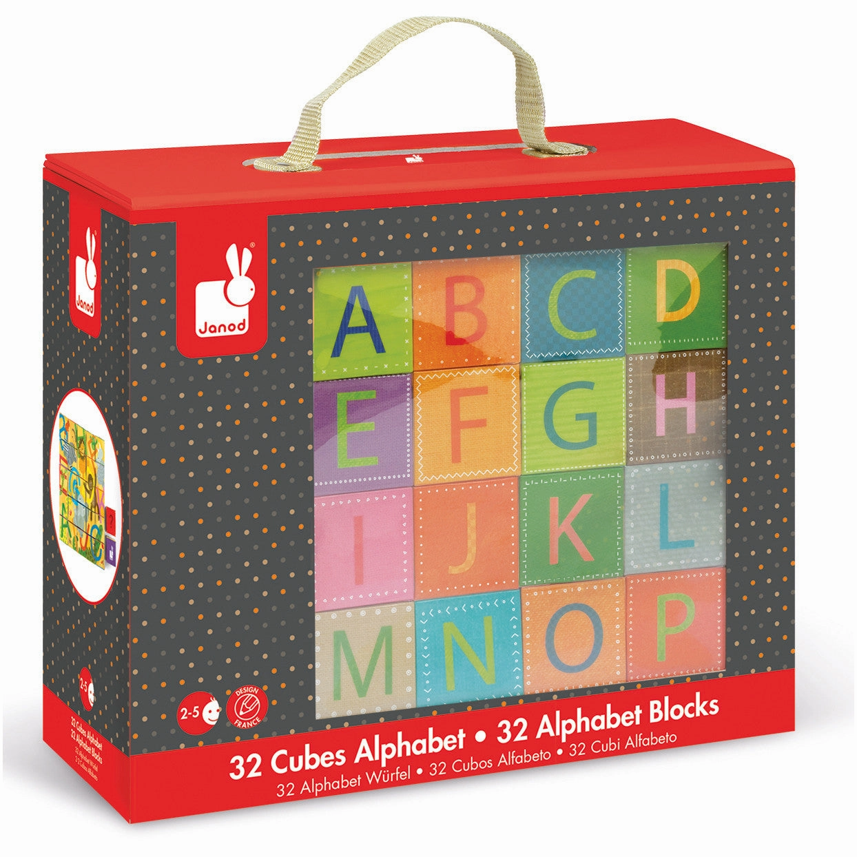 Janod Kubkid Alphabet Blocks 32 pcs