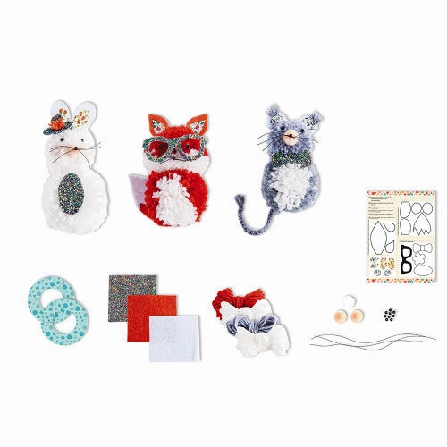 Janod Pom Poms 3 Little Animals