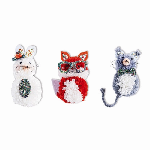 Janod Pom Poms 3 Little Animals