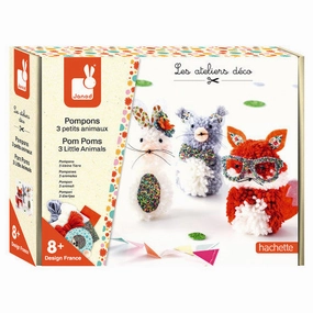 Janod Pom Poms 3 Little Animals