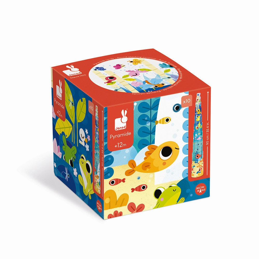 Janod Pond Life Round Stacking Pyramid