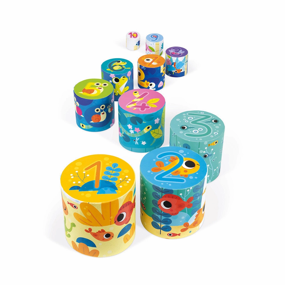 Janod Pond Life Round Stacking Pyramid