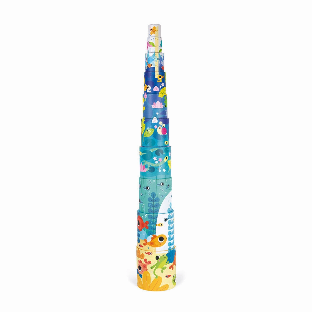 Janod Pond Life Round Stacking Pyramid
