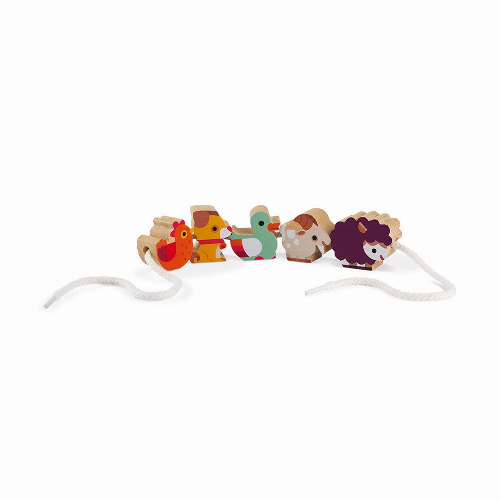 Janod Stringable Farm Themed Beads