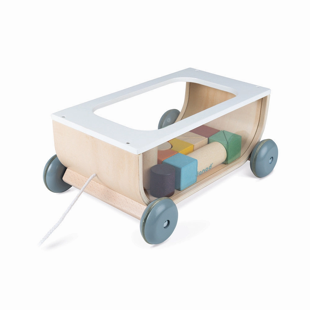 Janod Sweet Cocoon Cart with Blocks