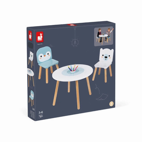 Janod Table and 2 Chairs - Polar