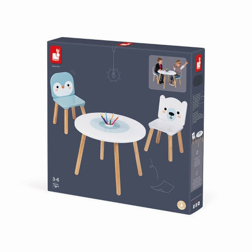 Janod Table and 2 Chairs - Polar