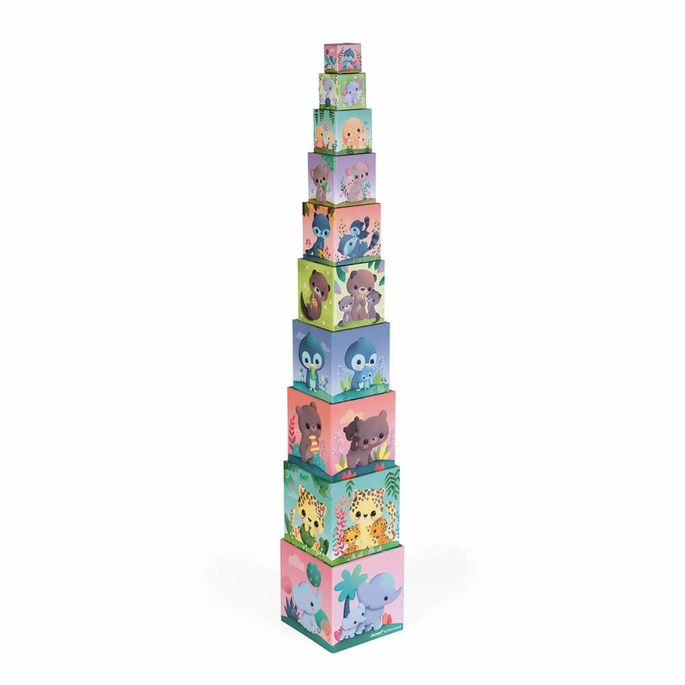 Janod Ultra-Cute Animals Square Stacking