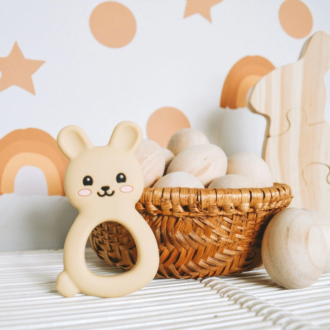Jellystone Designs Bunny Teether - Soft Blue
