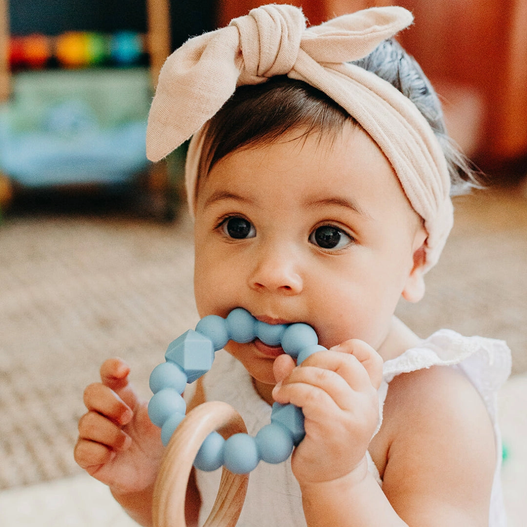 Jellystone Designs Moon Baby Teether - Mauve